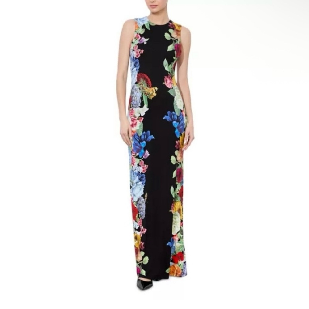 Alice + Olivia Delora Open Back Maxi Dress 6 NWT